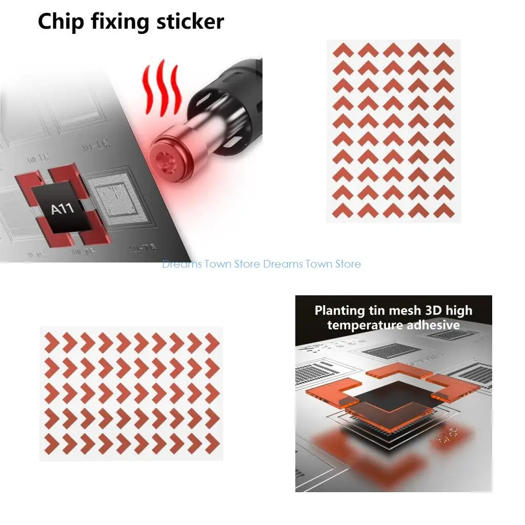

HX6A Heat Resistant Adhesive Sticker Mesh Chip Holder Durability For Electronics Repair And Home Craft Projects