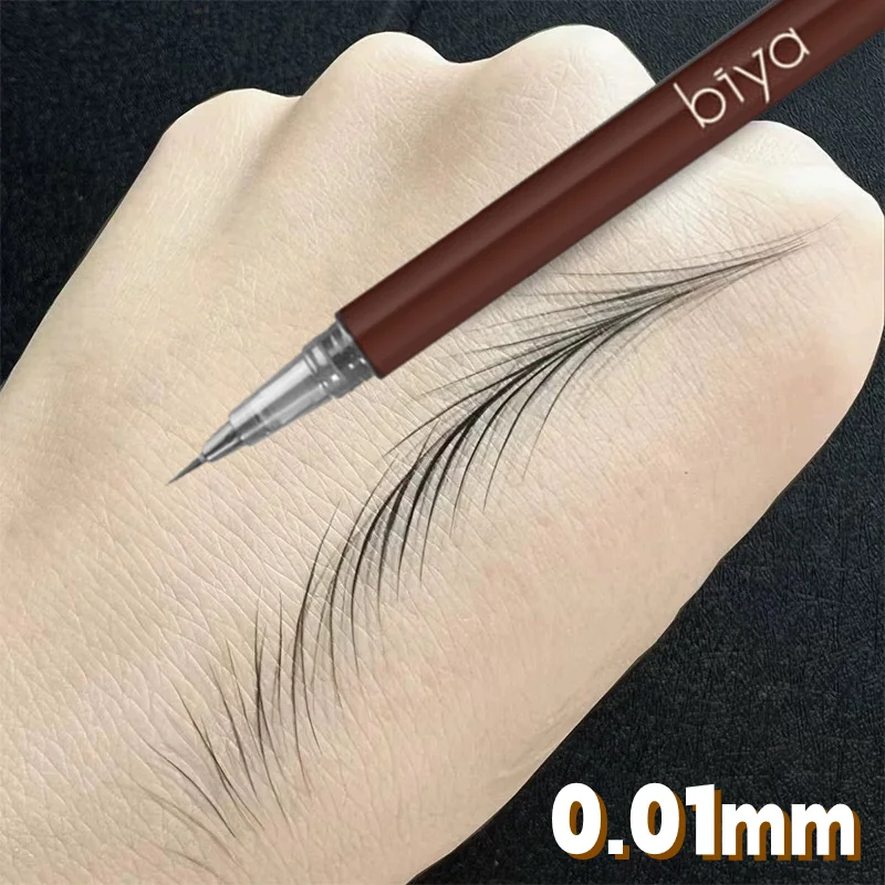 Stylo à sourcils liquide résistant à la sueur, 0.01MM, tête Ultra mince, étanche, facile à colorier, yeux de femmes, maquillage cosmétique, vente en gros, 1 pièce