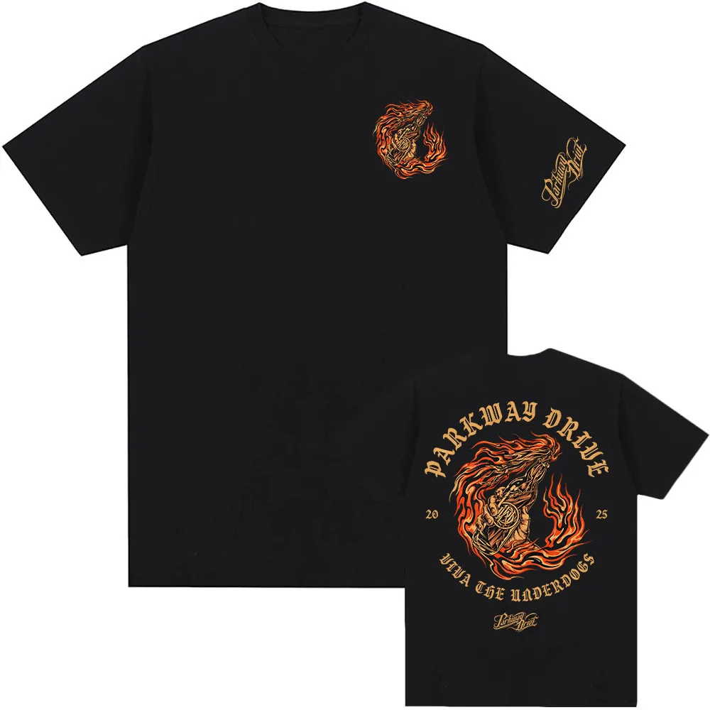 

Parkway Drive VTU 5 Year Anniversary T-Shirt SkeletonVintageGraphic Printing Tshirts Cotton Short Sleeve Fashion Male T Shirt