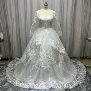 Langfraute Brautkleider, Prinzessinschichten, groß, personalisiert, Dubai, Arabisch, Braut, 2023 12 Hauptverkäufe arabische Rassenkleider - №10