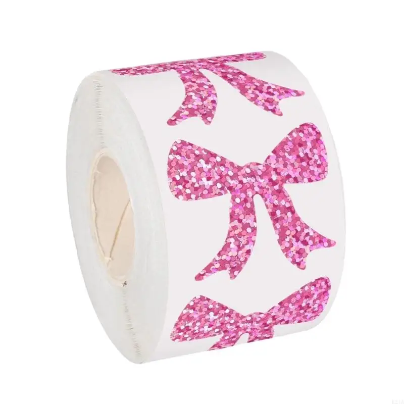 500pcs Glittering Bowknot Sticker adesivo Label