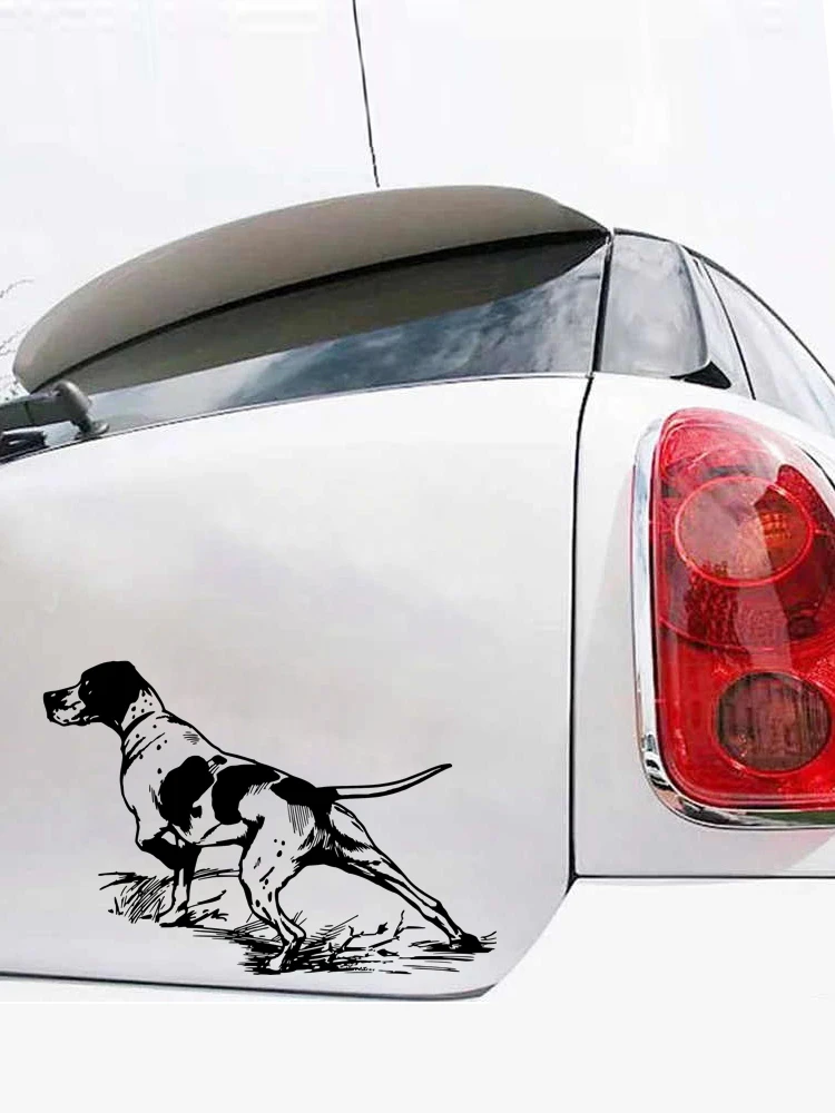 Y503# Hunting Bird Dog Retriever Coonhound Gun Black Transparent Car Sticker Vinyl Decal Waterproof Decor for Motorcycle Bumper