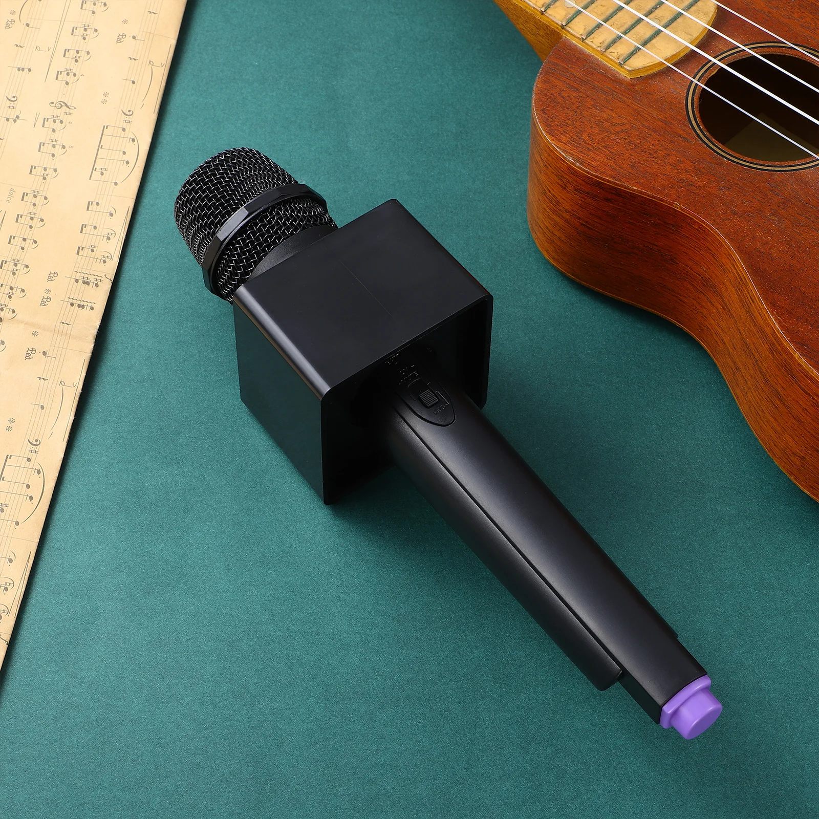 

Fake Microphone Prop for Pretend Play Stage Performance with Stand 27cm Roleplay Accessory