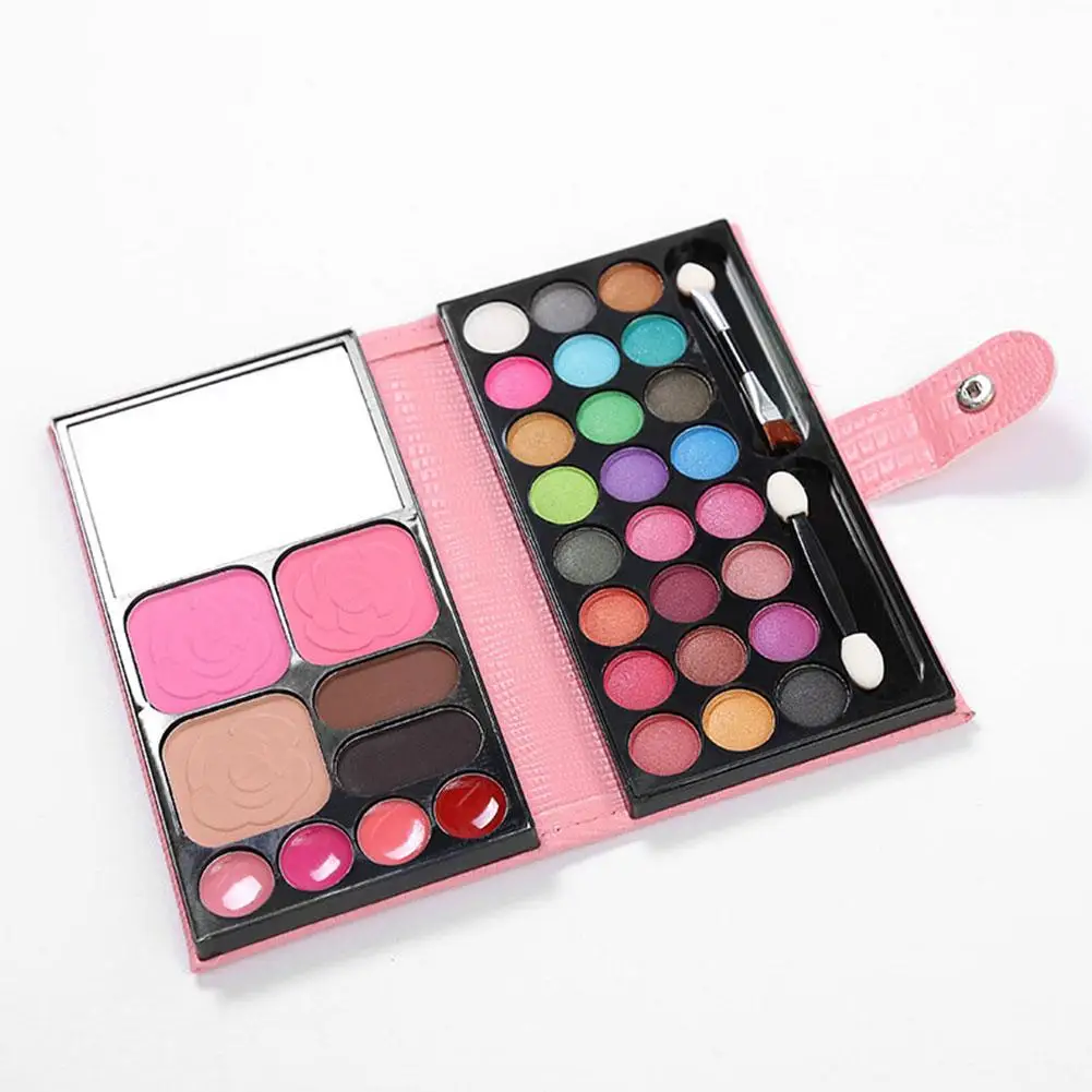 Paleta de Sombras Matte Multifuncional, Blush de 33 Cores, Marcador Facial, Cosméticos Brilhantes, Alta Capacidade, Pa I1R8