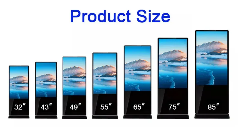 43 Inch Floor Standing Advertising Player Indoor Floor Stand Android LCD Display Advertising Digital Signage