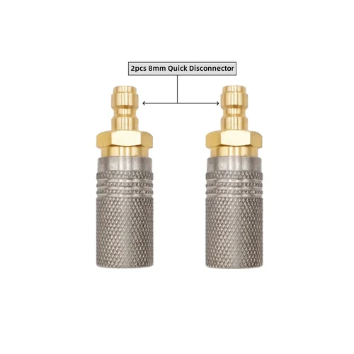 Imagen 2 del producto Adaptador de liberación rápida de carga de aire extendida HPA, enchufe de acoplamiento de relleno de 8mm