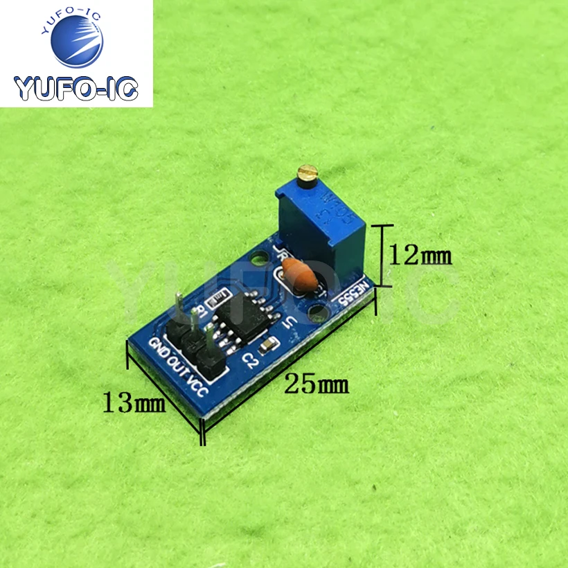 Free Ship 5pcs Ne555 Pulse Generator Square Wave Rectangular Wave Small Signal Generator Module Frequency Adjustable