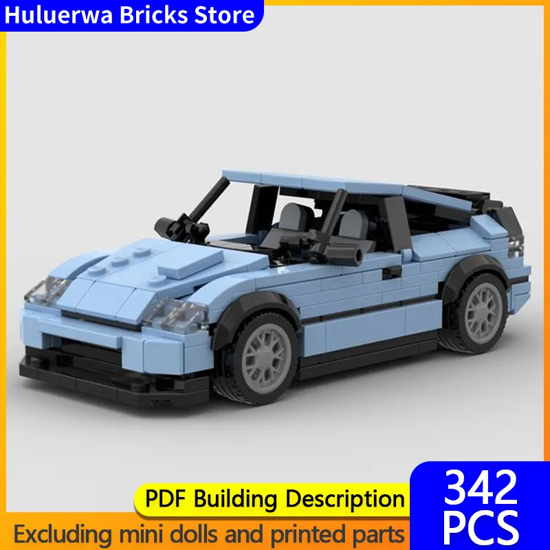 

Speed Racing Car Model MOC Building Bricks CRX Top Tier Sports Car Modular Technology Gifts Holiday Assemble Children Toys Suit