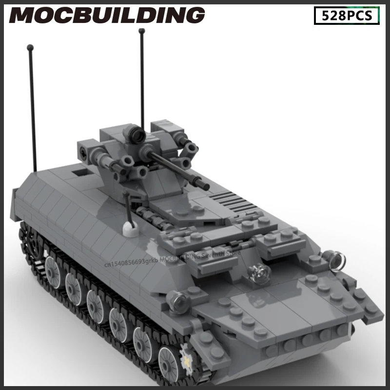 

MOC Building Blocks MT-LB Tracked Armored Fighting Vehicle Model DIY Bricks Assemble Display Collection Creative Toys Xmas Gifts