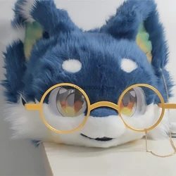Animal Glasses Fursuit Accessories Kigurumi Mask Furry Costume Фурри Костюм Head Base Kig Fursuit Suit Halloween Kemono Head Cat