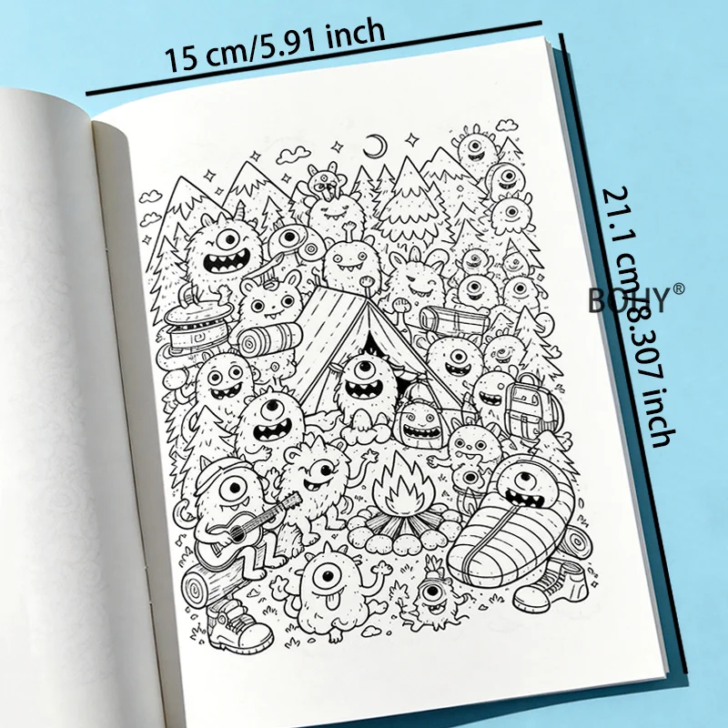 1 Adult Decompression Monster Robot Coloring Copy, 24 Pages It Is A Reference for Leisure Hand Drawing, As Well As Holiday Gifts