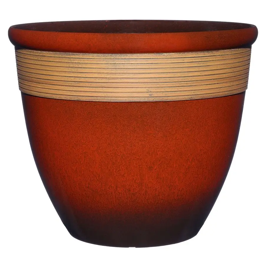 Home and Garden Premiere Collection Planter, Abigail 15, Lava Red