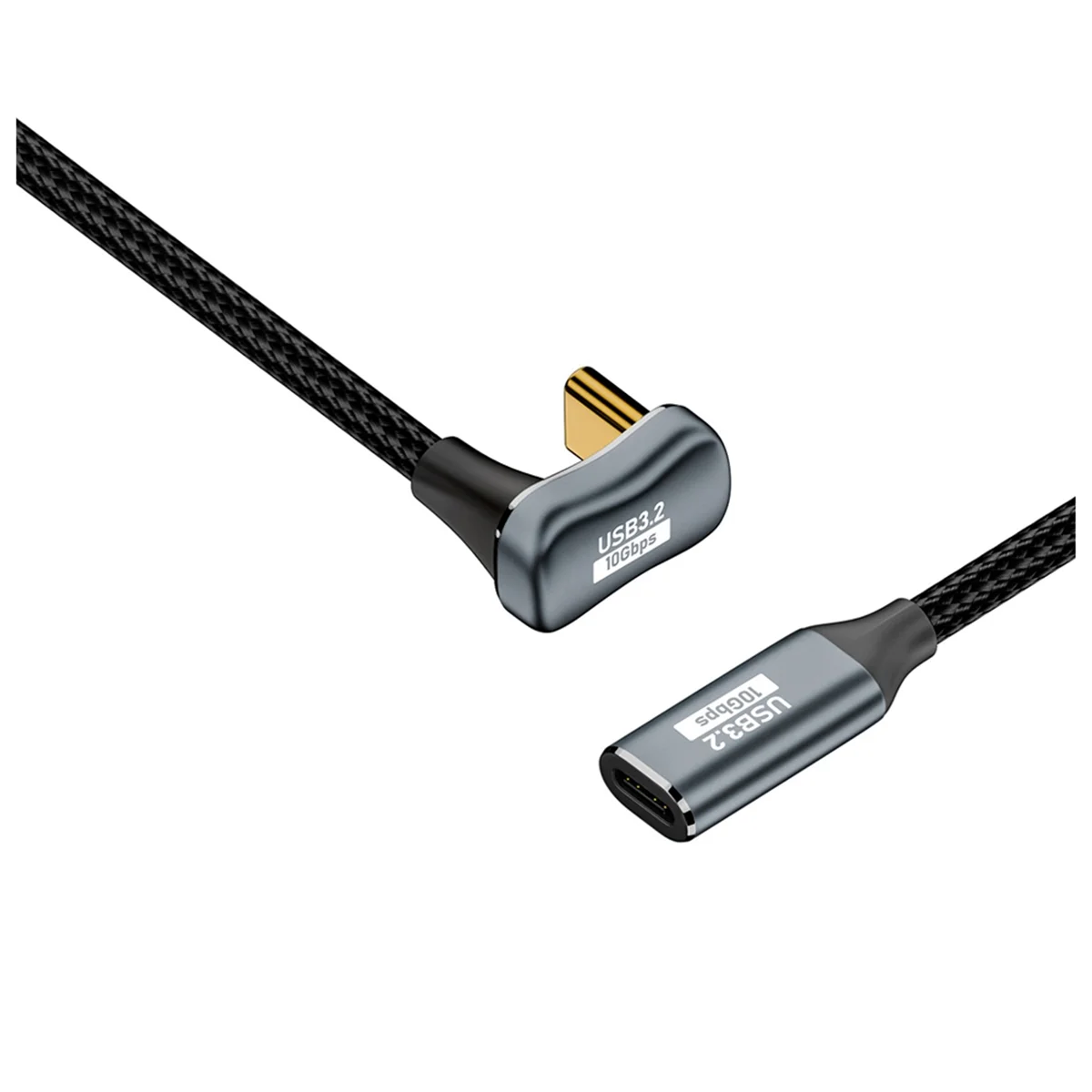 PD 100W USB C a tipo C codo OTG Cable de datos USB 3.2 Gen 2 10Gbps sincronización de datos 5A entrega de energía 4K60Hz,E