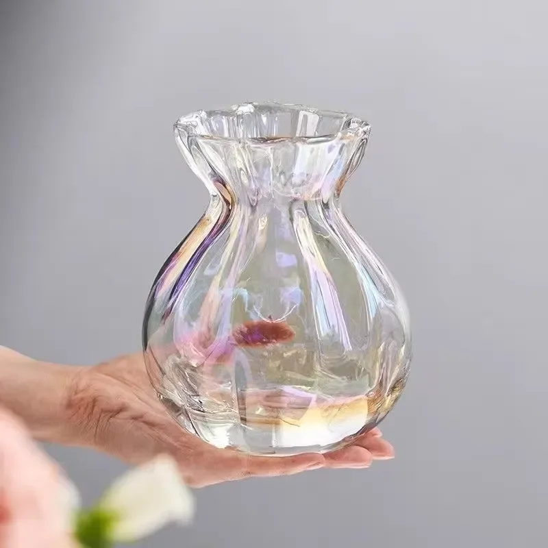 Glacier Pattern Bohemian Abstract Hand Blown Glass Home Decoration Tabletop Ornament
