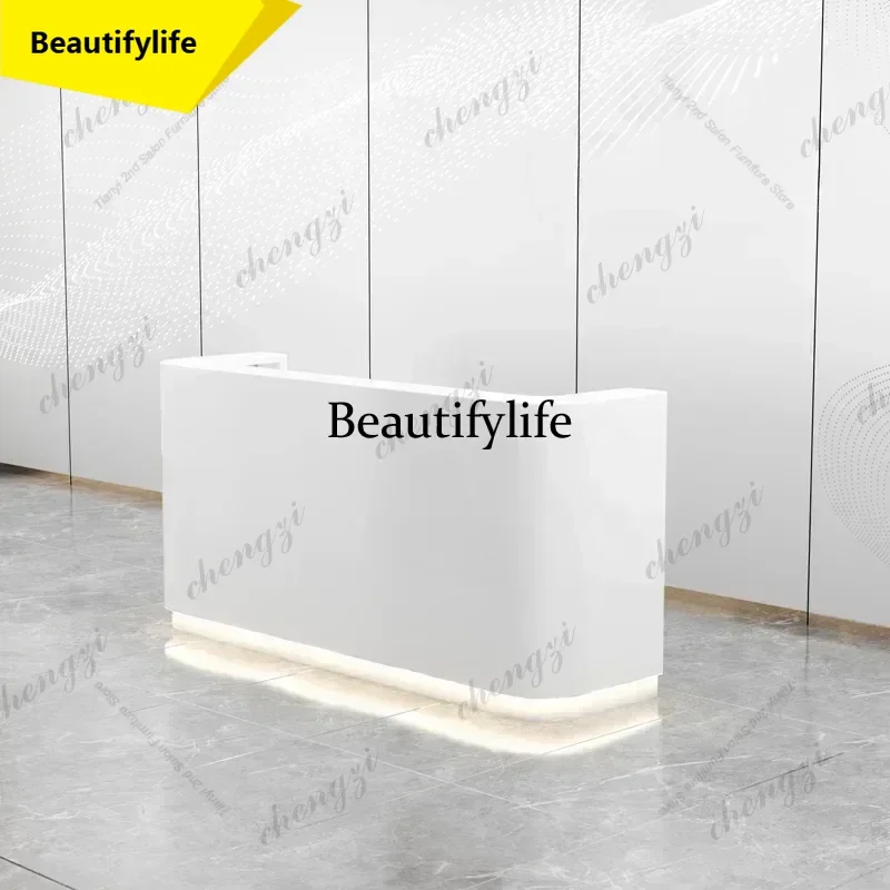 AA45  Italian Style Beauty Salon Reception Desks Clothing Store Designer Simplicity Reception Desk Hotel Office Furniture