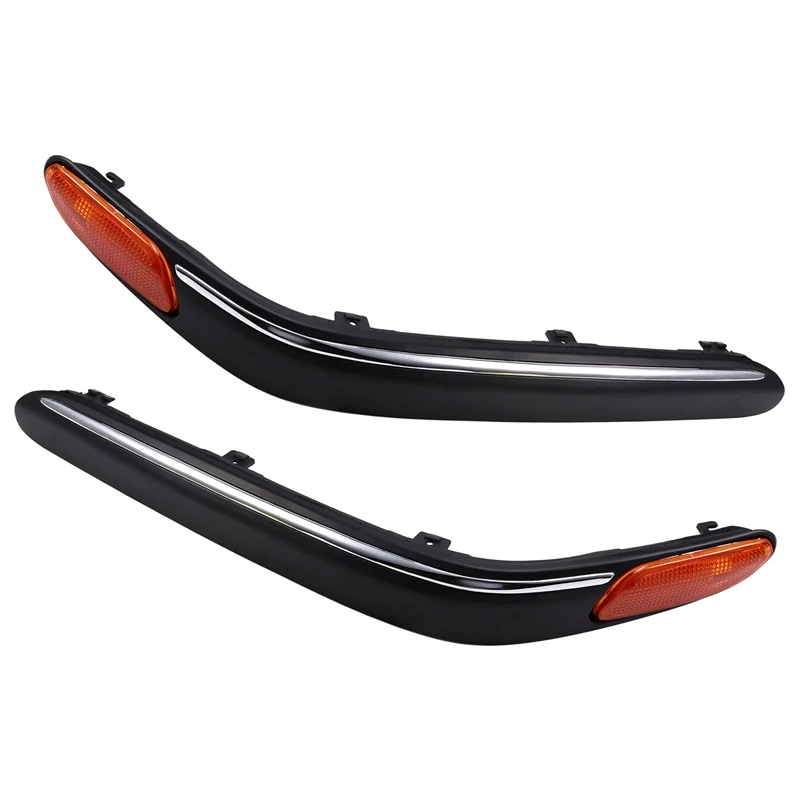 

1Pair Front Bumper Trim Strip Lamp Cover 2038852121 2038852122 For Mercedes Benz C-Class W203 2000-2004(US Version)