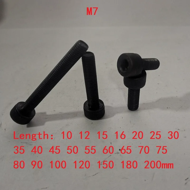 Sekrup Tutup Kepala Soket Baut Allen M7 Panjang 10Mm Hingga 200Mm Tarik Tinggi Berulir Penuh 12.9