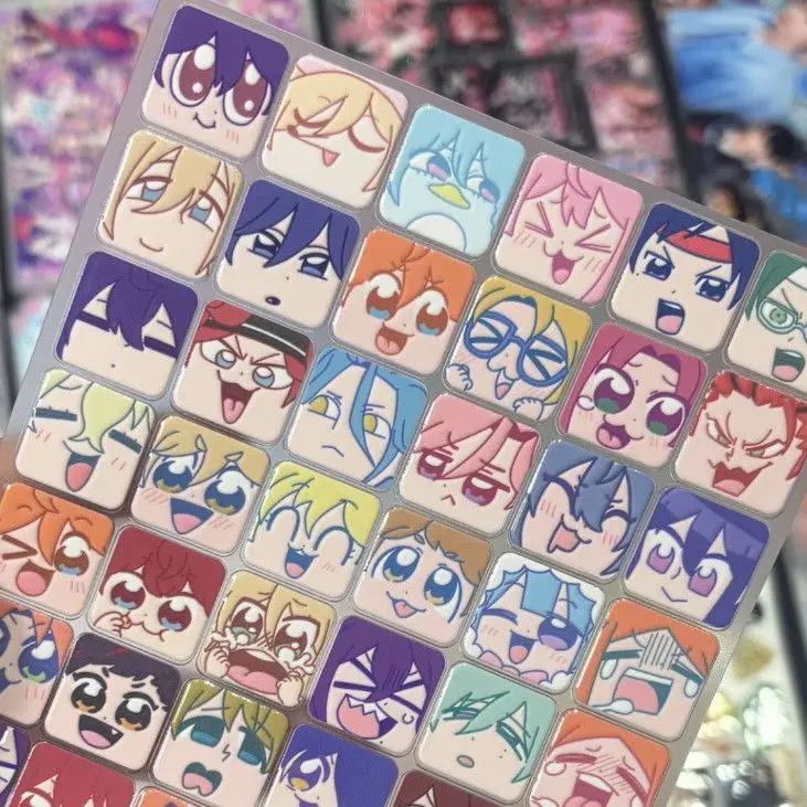 Ensemble Stars 3D Embossed Sticker Series DIY Cute Q-version Stickers for Notebooks Keyboards and Photocards