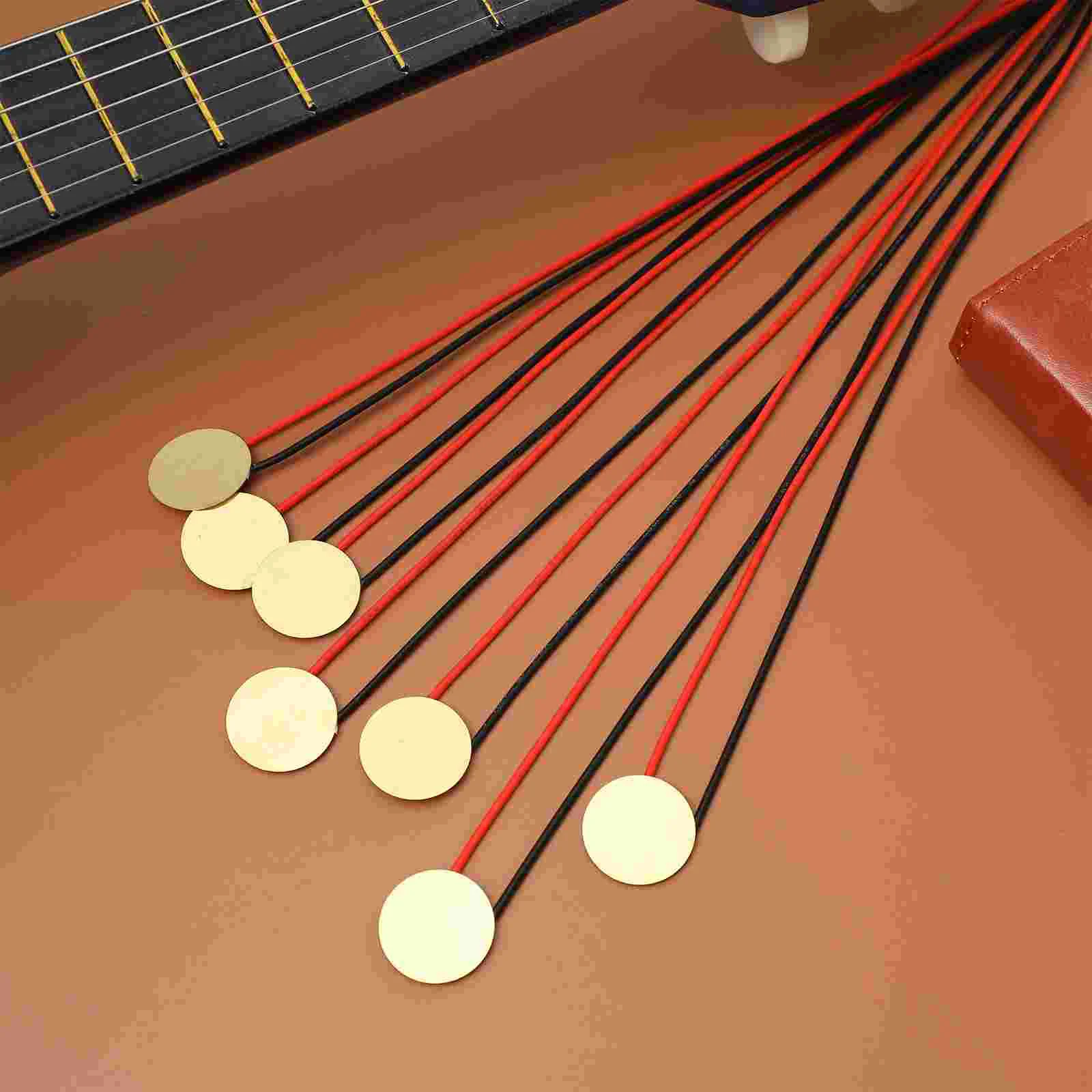 15 Pcs Brass Pickup Piezo Transducer Guitar Parts Drum Trigger Microphone Amplifiers Discs ContactPiezo Acoustic Musical