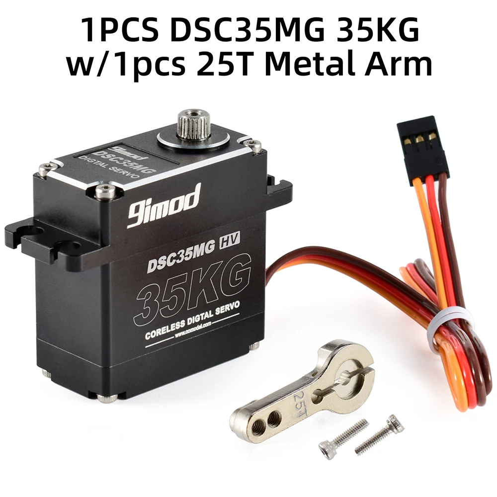 9imod Waterdichte Servo DSC35MG 35KG Metal Gear HV Coreless Digitale Servo voor RC Auto Boot Robot DIY