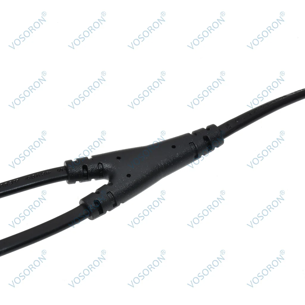 EU CEE7/16 90 Degree Male to Female Dual Output,2 Ways Outlet Extension Cord European 2 Prong M/F Power Splitter Cable