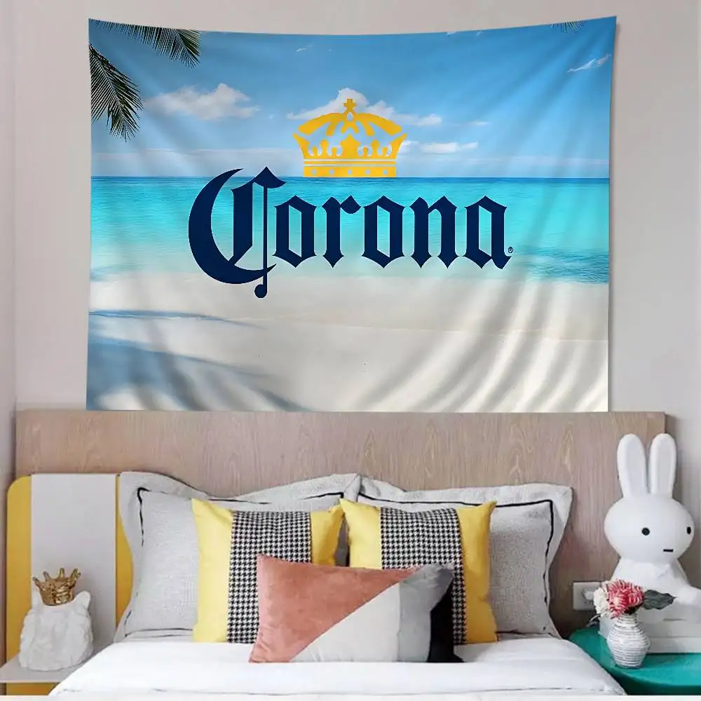 Corona Extra Beer Hanging Bohemian Tapestry Bohemian Wall Tapestries Mandala Kawaii Room Decor