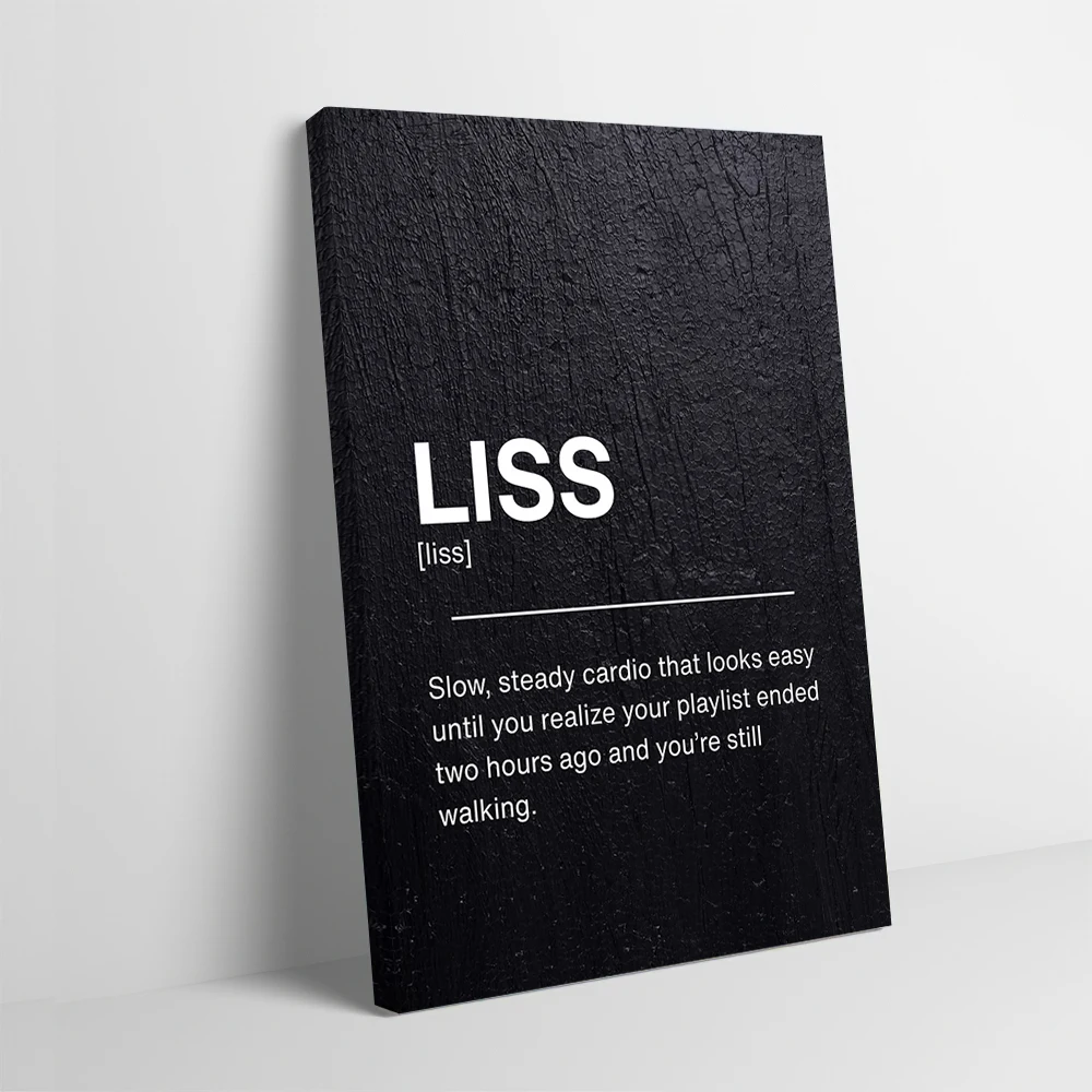 Póster con impresión de definición divertida de LISS Cardio, imágenes personalizables, cuadro sobre lienzo para pared, decoración de dormitorio, habitación del hogar