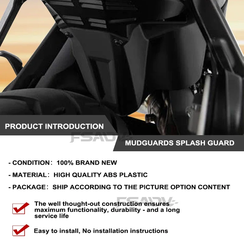 Wheel Mudguards Splash Guard For BMW R1300GS R 1300 GS ADV 2023 2024 Motorcycle Rear Wheel Fender Cover Splash Guard