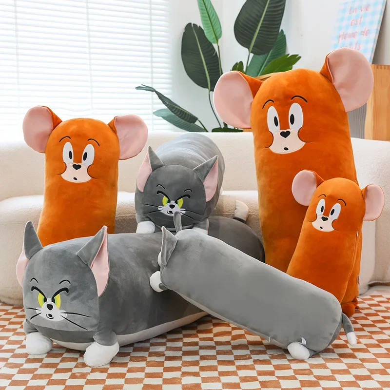 Animation Derivatives Mouse Plush Toy Cat Long Pillow Sleeping Doll on The Bed Comfortable and Soft Brithday Gift for Friend