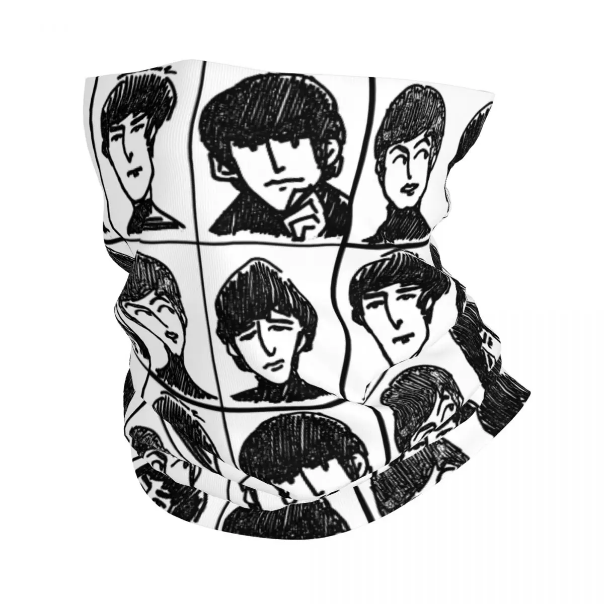 Custom Heavy Metal Rock The Beatle Neck Gaiter Men Women UV Protection Winter Bandana Scarf for Hiking