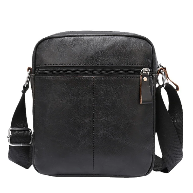 Fashion Cowhide Men's Shoulder Bag Vintage Genuine Leather Male Messenger Bag Business Crossbody Bag Casual Handbag