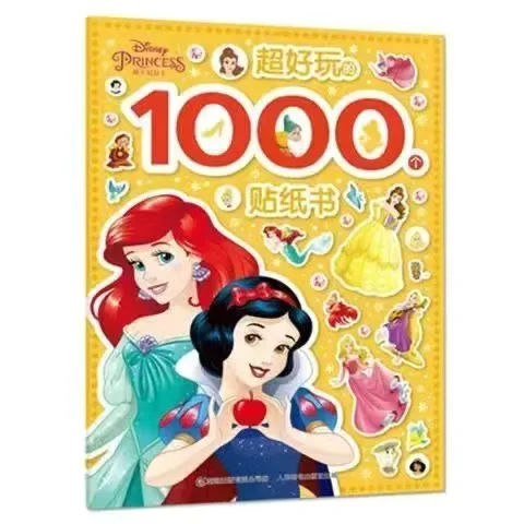 Pegatinas 3D de Disney para niñas, libro de Frozen, elsa, Anna, Princesa Sofía, tarjetas de colección de juegos para niños, juguetes de regalo DIY, 1000 piezas