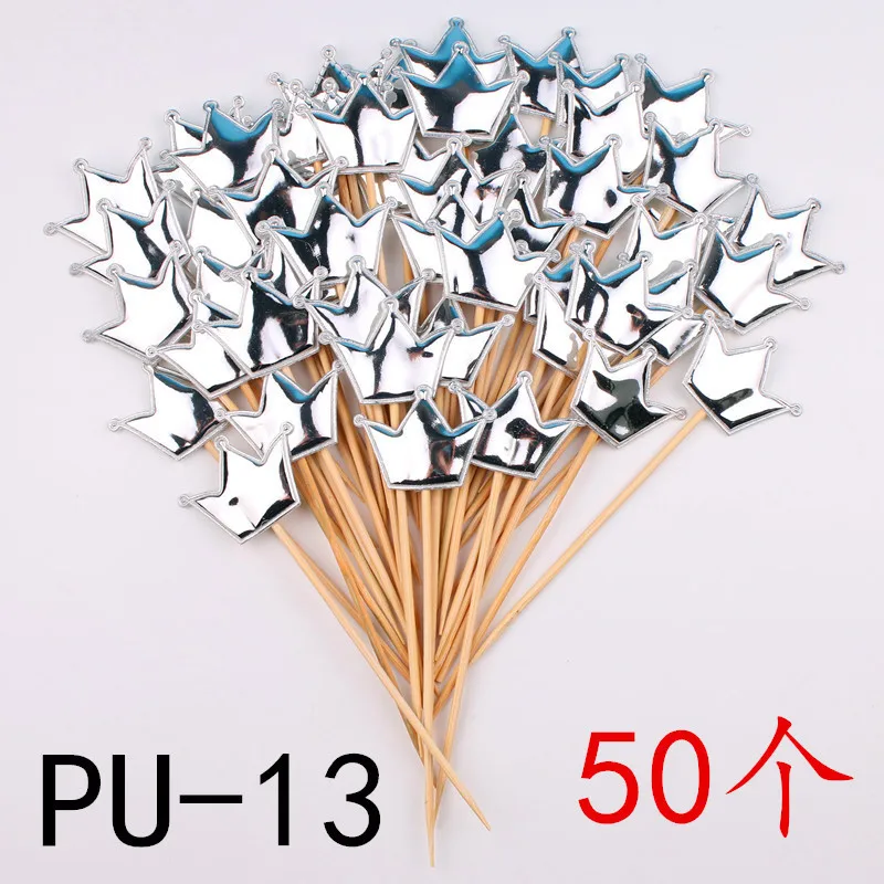 50 قطعة كعكة ملونة توبر تاج ستار القلب حفلة عيد ميلاد سعيد كعكة ديكور لوازم استحمام الطفل الديكور حفل زفاف