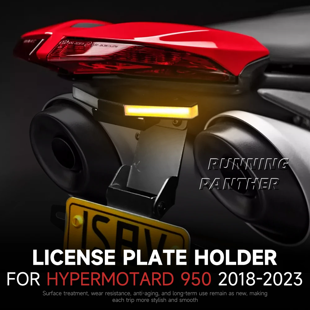 

Motorcycle Integrated License Plate Holder Turn Signals Short Tail For Ducati HYPERMOTARD 950 2018-2023