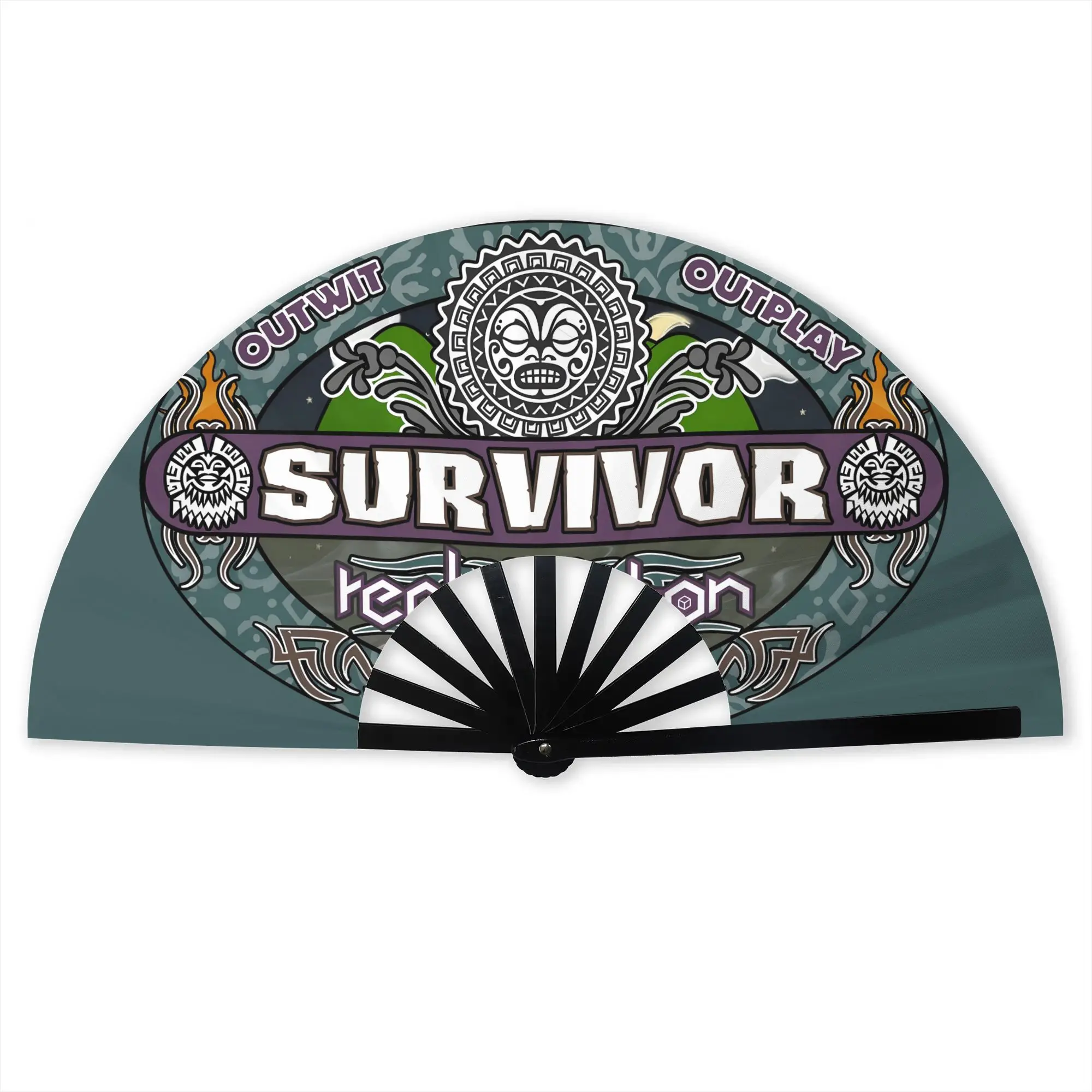 S-Survivors Reclamation Traditional Folding Fan Chinese Style Adventure  High-Quality Fans Gift  Exquisite Decorative Hand Fan