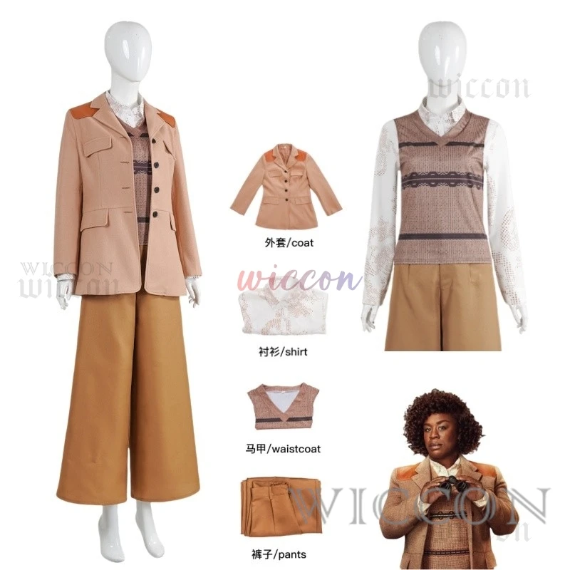 

Detective Cordelia Cupp Cosplay Movie The Residence Costume Woman Detective Trench Vest Uniform Suit Party Play Cordelia Outfit