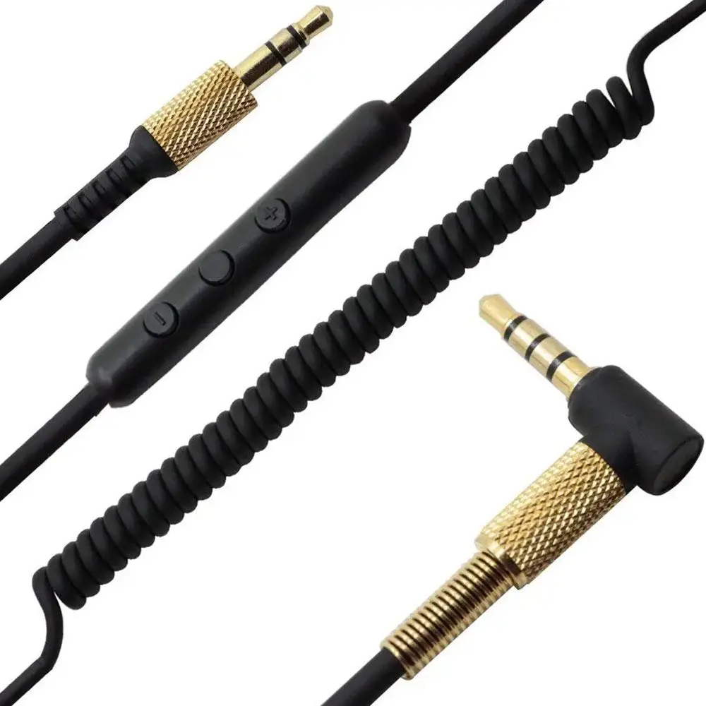 Cables trenzados duraderos Control de volumen micrófono extensión Cable de auriculares Cable de Audio Cable de auriculares para Marshall