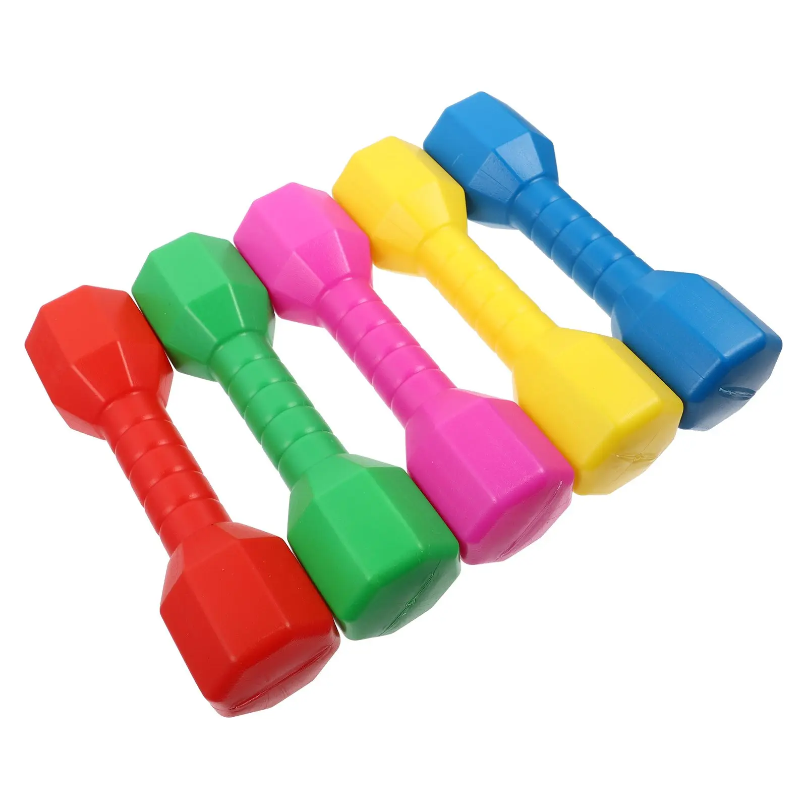 

5pcs Baby Grasping Dumbbells Bright Colors Safe Plastic Easy Clean Dry Hygienic Children Fitness Toy Kid Exercise Barbell