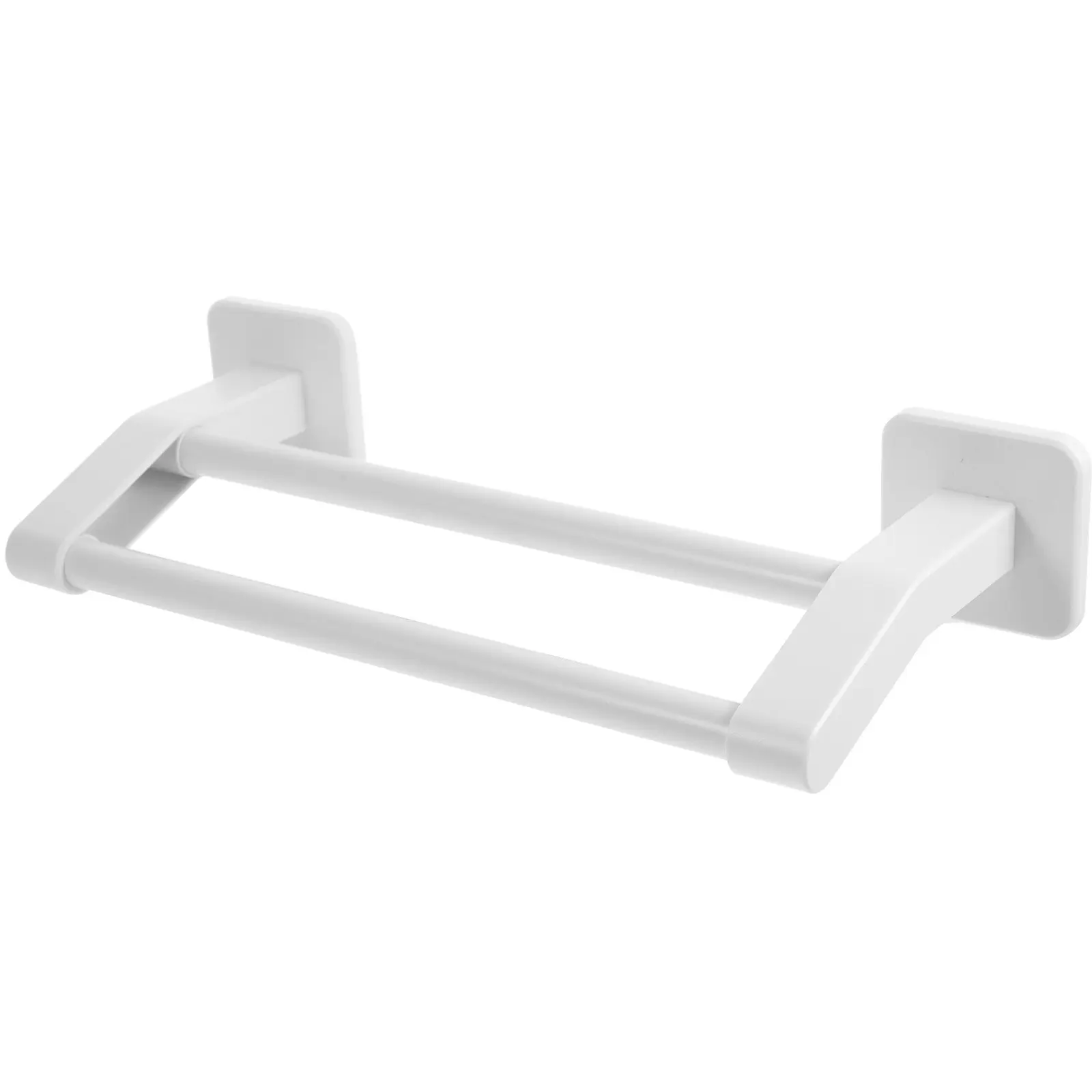 

Bathroom Towel Rack No Drill Punch Free Space Aluminum ABS Material Wall Mounted Hand Towel Bar Kitchen Bathroom Organizer
