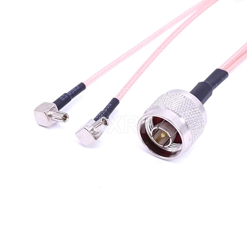 N Male/Female to Dual TS9 CRC9 Male Plug 2XTS9 CRC9 Antenna Adapter Y Type Splitter Pigtail RG316 RF Coax Extension Cable