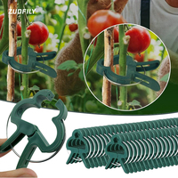 New 50Pcs Plant Fixed Clips Reusable Garden Greenhouse Clamp Bracket for Fixed Plants Vine Flower Seedling Stem Support Tools