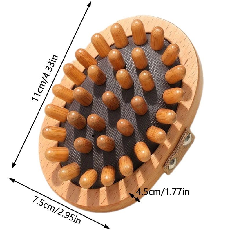 Body Anti Cellulite Brush Soothing Wooden Essential Oil Spa Air Cushion Massage Hair Comb Scalp Massage Brush Body Massager