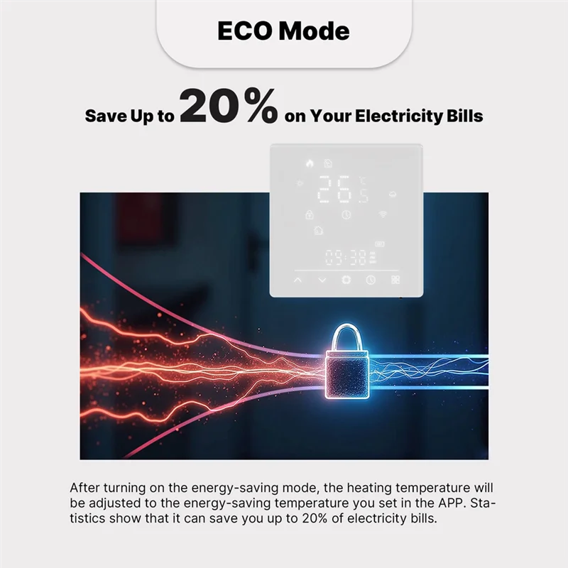 

REPLA-Tuya Wi-Fi Matter термостат водяной пол регулятор температуры переключатель поддержка приложения дистанционное управление голосовое управление B