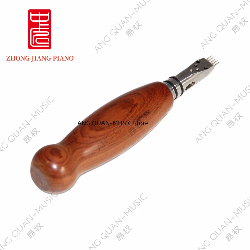 

Piano Tuning Tool, Tuning Needle Row,Fixed Type,Five-Pin Needle Row, Material Is 304 Stainless Steel Handle Red Rosewood.