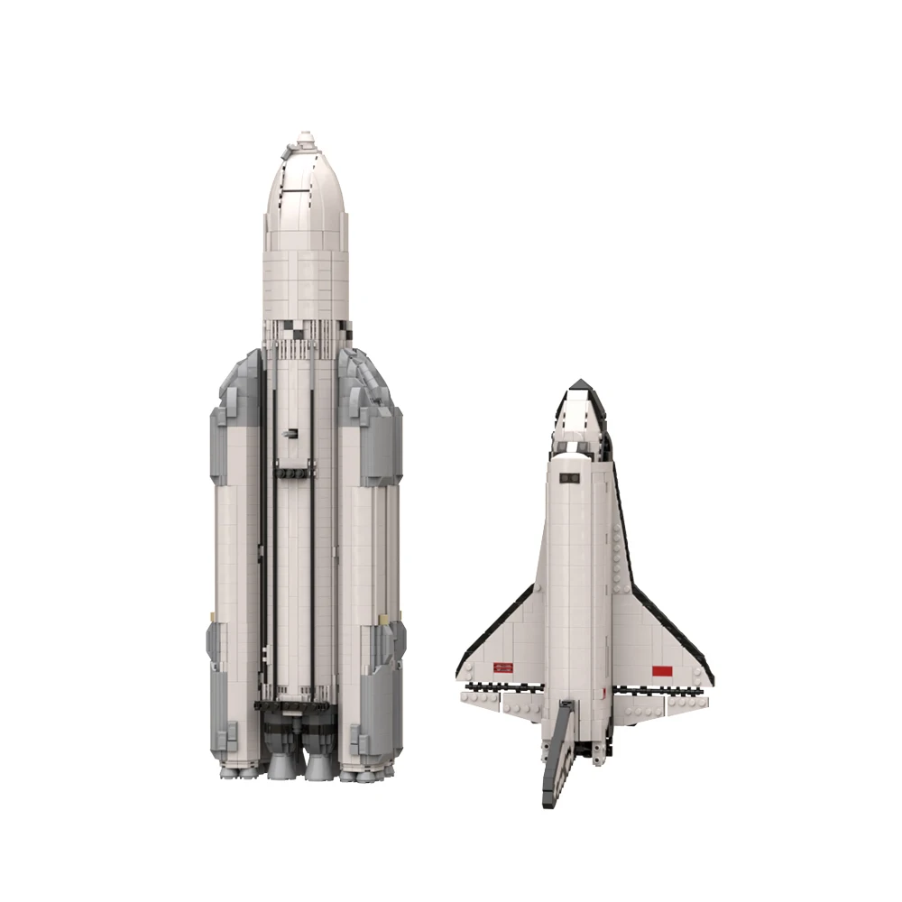 BuiMOC Space Launch Spacecraft Model Building Block Set 1:110 Energia Buran Snowstorm Rocket Explore Bricks Children Toys Gifts