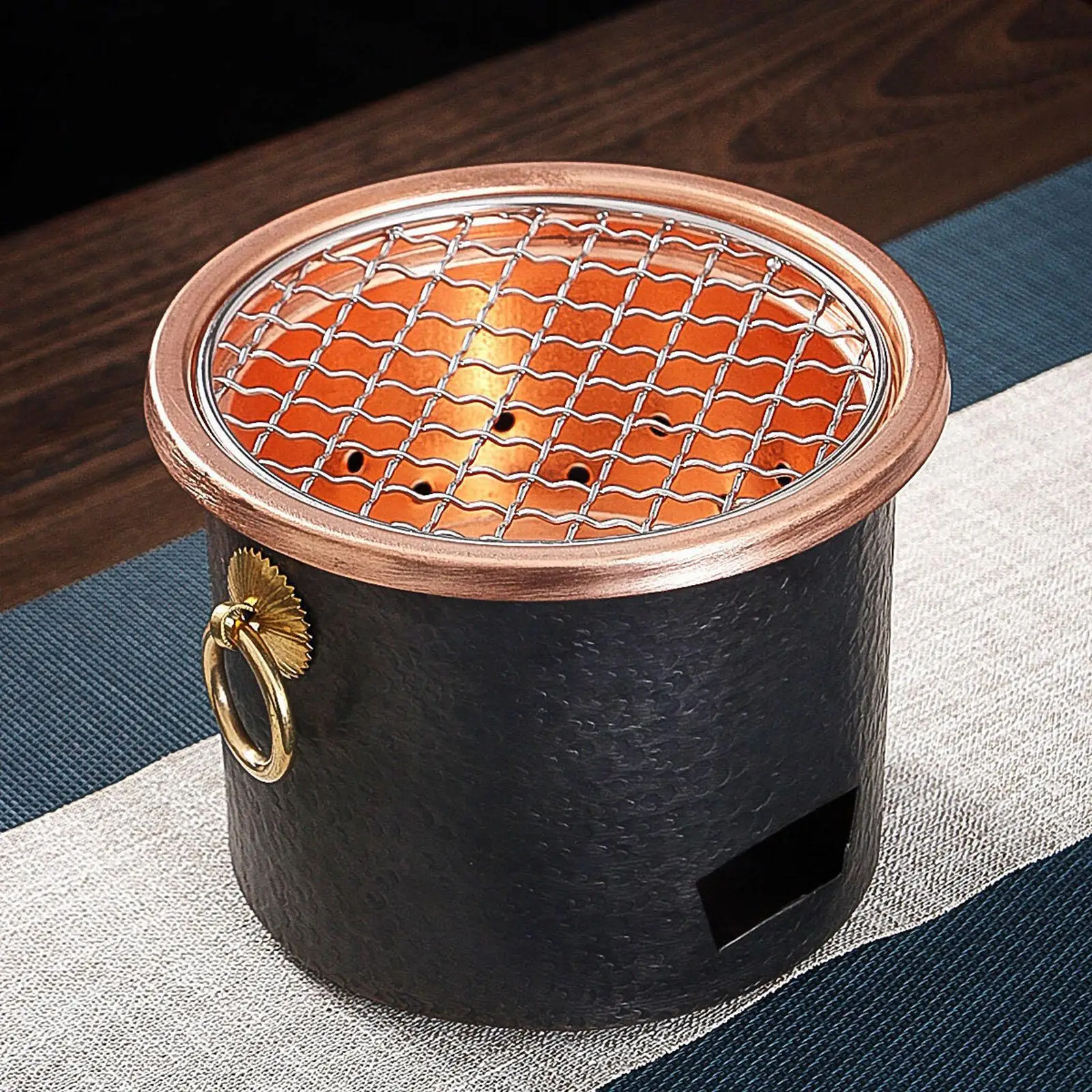 ย่างถ่านพร้อมตะแกรงสแตนเลสย่างบาร์บีคิว Yakitori สําหรับสนามหลังบ้านทําอาหารกลางแจ้งลานกลางแจ้ง Backyard ย่างทอด