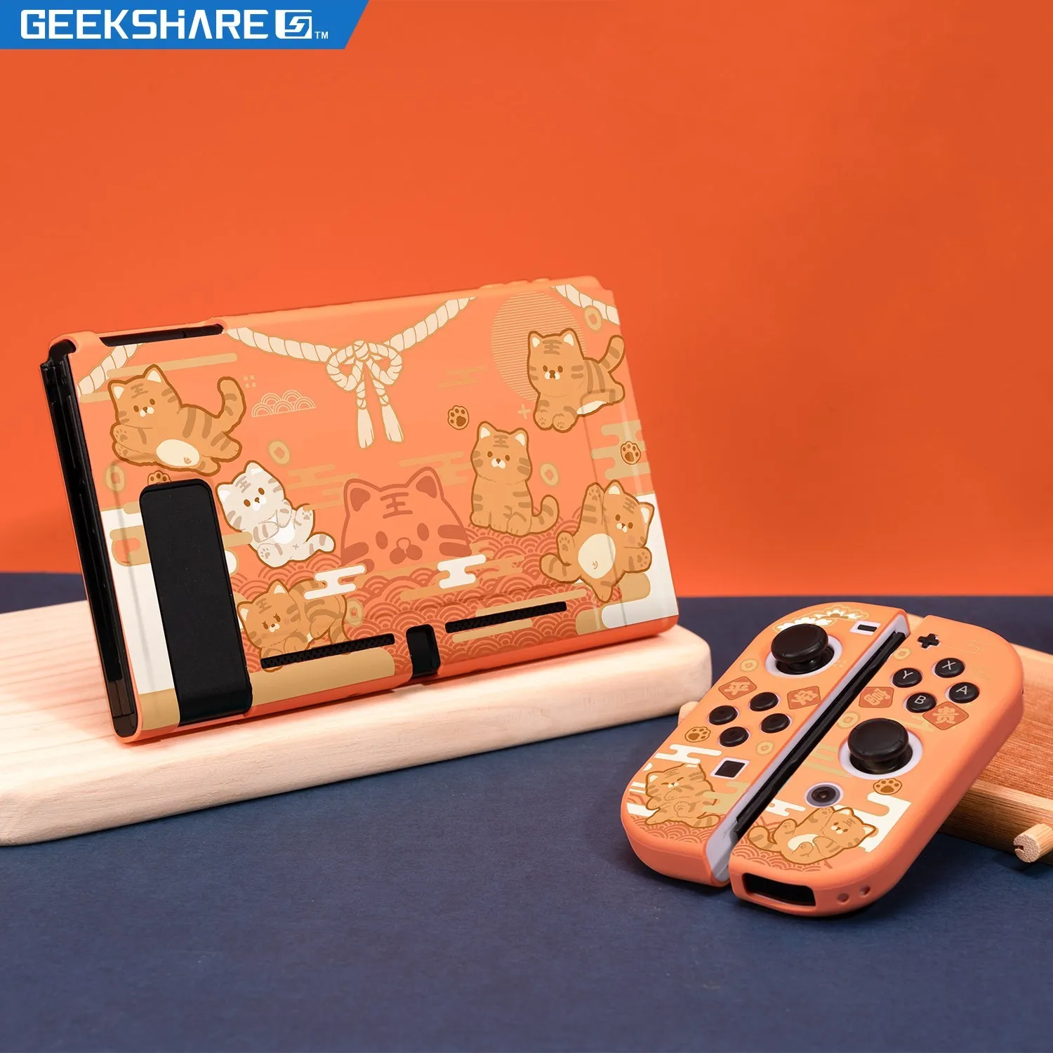 GeekShare Cute Tiger Shell Joy-con Split Soft TPU Protective Case for Nintendo Switch NS Accessories