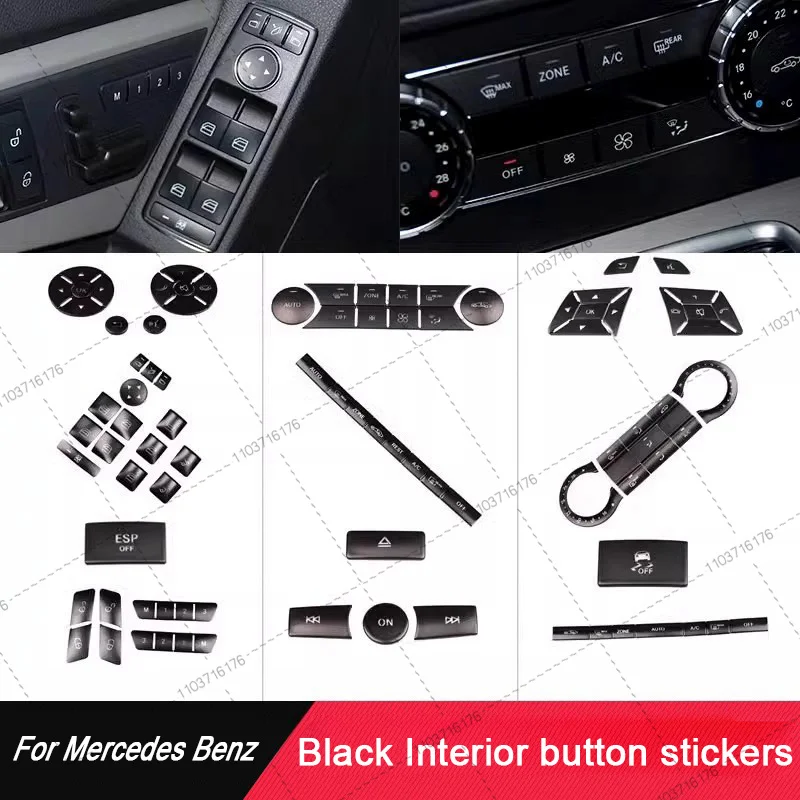For Mercedes Benz Button Overlay Patch CLA GLA GLE GLK A B C E Class ML GL W176 W246 W242 W204 W205 W212 C117 X166 X204 X156