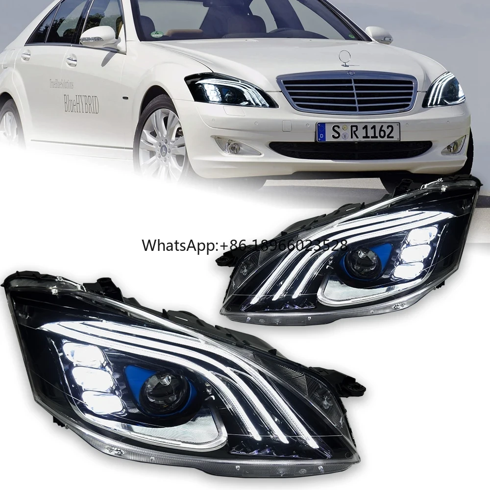 Car Lights for W221 Headlight Projector Lens 2006-2013 S-Class Head Lamp S350 S400 S450 S500 LED Headlights Drl Automotive