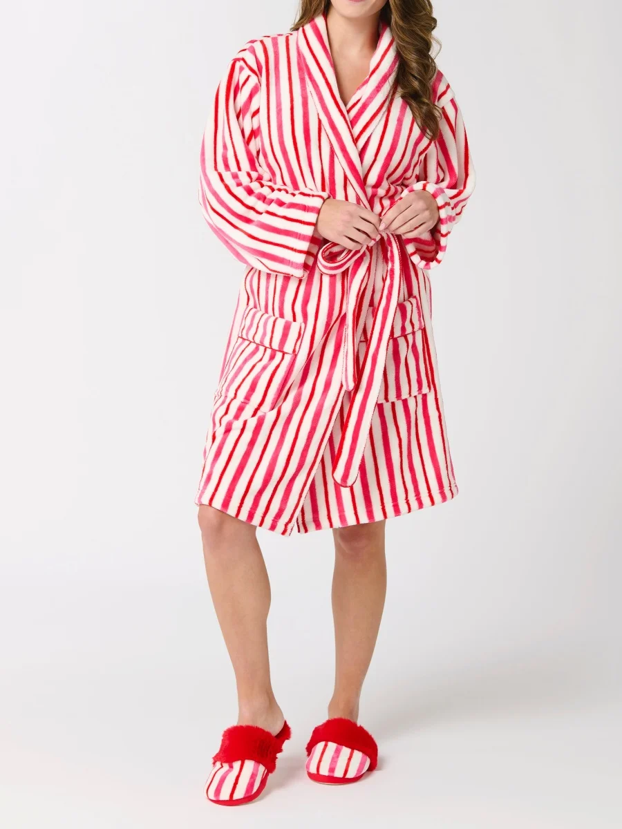 2026 عيد الميلاد غامض الصوف الجلباب للنساء دافئ أفخم البشكير شال طوق شتاء دافئ قصير الجلباب مع جيوب حزام #2